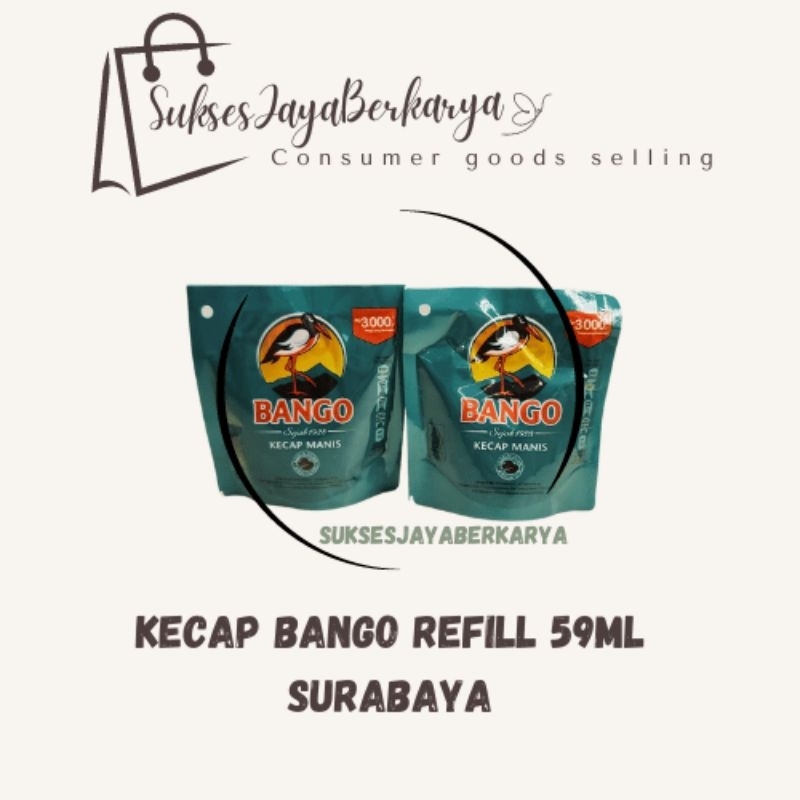 

Bango refill 59ml/ Kecap Bango refill ekonomis 59ml Surabaya