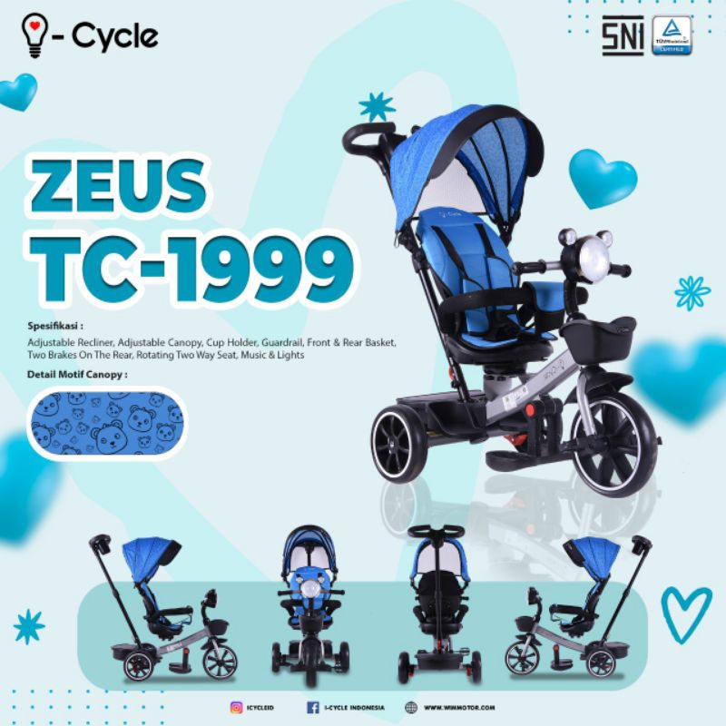 sepeda anak roda tiga/stroller baby i cycle zeus1999