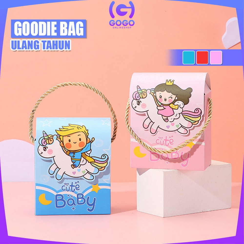 

GOGO-C1057 Goodie Bag Ulang Tahun Anak Motif Balon Tas Bingkisan Birthday Kartun Lucu / Paper Bag Ulang Tahun Anak Bear Cute Baby Tas Kado