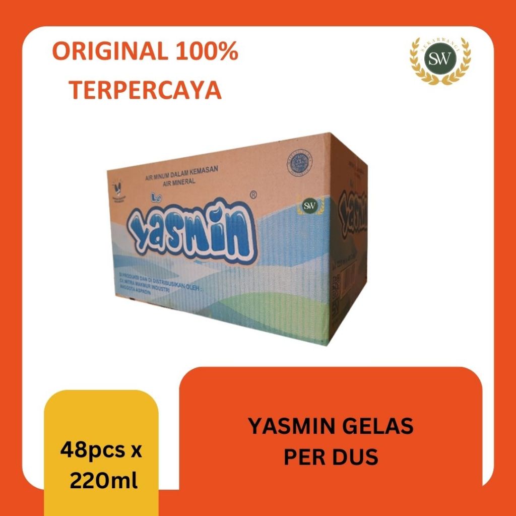 

YASMIN GELAS - AIR MINERAL - PER DUS - ISI 48 PCS 220ml