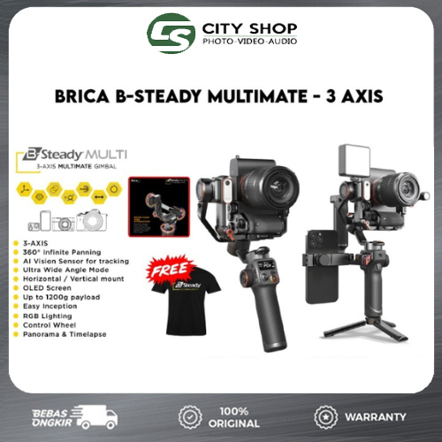 Brica B-Steady MULTIMATE & B-Steady Multi 3-Axis Gimbal Stabilizer
