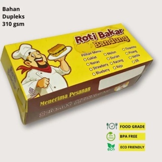 

50 Lembar kotak roti bakar / Kantong roti bakar / Wadah roti bakar / Box roti bakar / Dus roti bakar