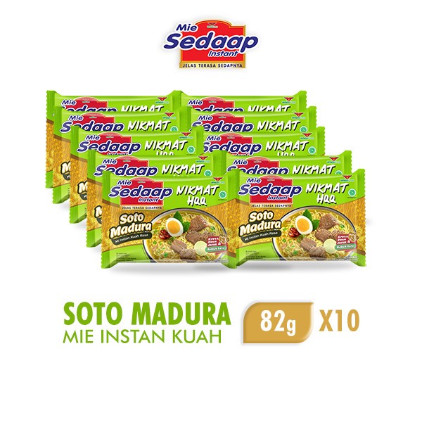 

Sedaap Mie Instan Soto Madura 82 gr x 10 pcs