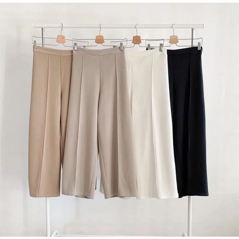 Celana Kulot Scuba Cubit Premium Jumbo Celana Kulot Highwaist Wanita