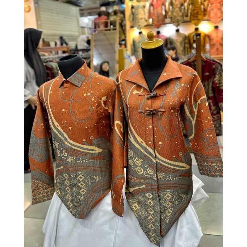 Baju batik bahan dolby solo batik atasan wanita tunik batik trendy