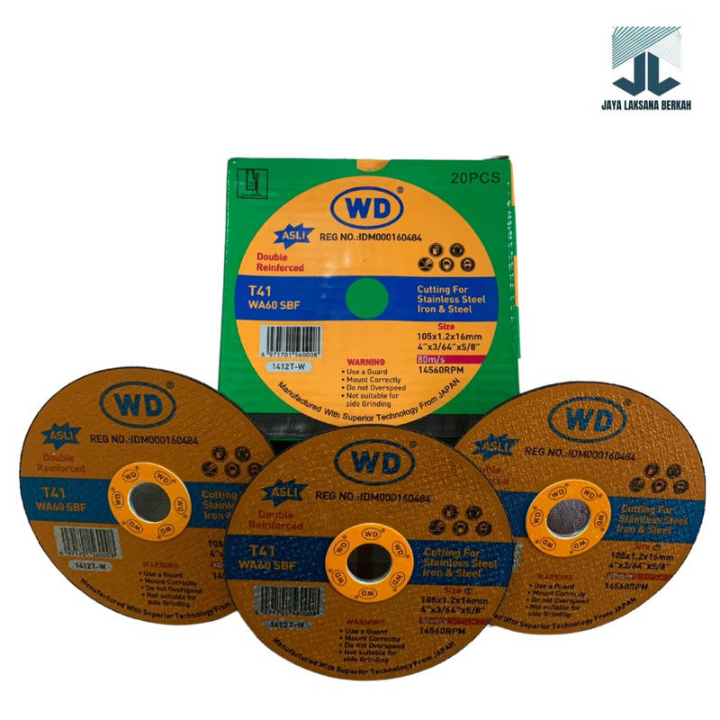 WD BATU POTONG WD 4 X 1.2 ( 1 DUS 20pcs ) MATA GERINDA CUTTING WHELL WD GERINDA GURINDA POTONG BATU