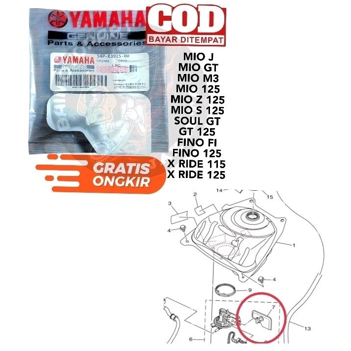 ORI FILTER SARINGAN BENSIN PUELPUMP PEMPES FINO FI 115 FINO 125 PROMO COD MURAH BJM SPAREPART MOTOR