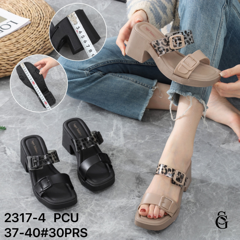 Sandal Wanita Hak Model Ban Dua Karet Balance / 2317-4