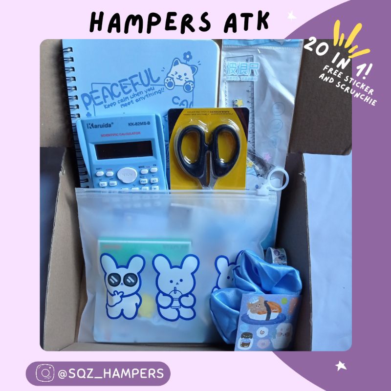 

HAMPERS ATK SUPER LENGKAP 20 IN 1 / KADO LUCU / GIFT BOX / BARANG AESTHETIC / KADO ULANG TAHUN / ATK PERLENGKAPAN SEKOLAH