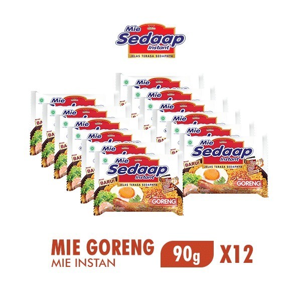 

Sedaap Mie Instan Goreng 90 gr x 12 pcs