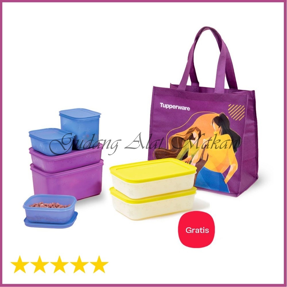 TUPPERWARE Frozy Cozy Colorful Set Free 2pcs Frozy Cozy Low 1L