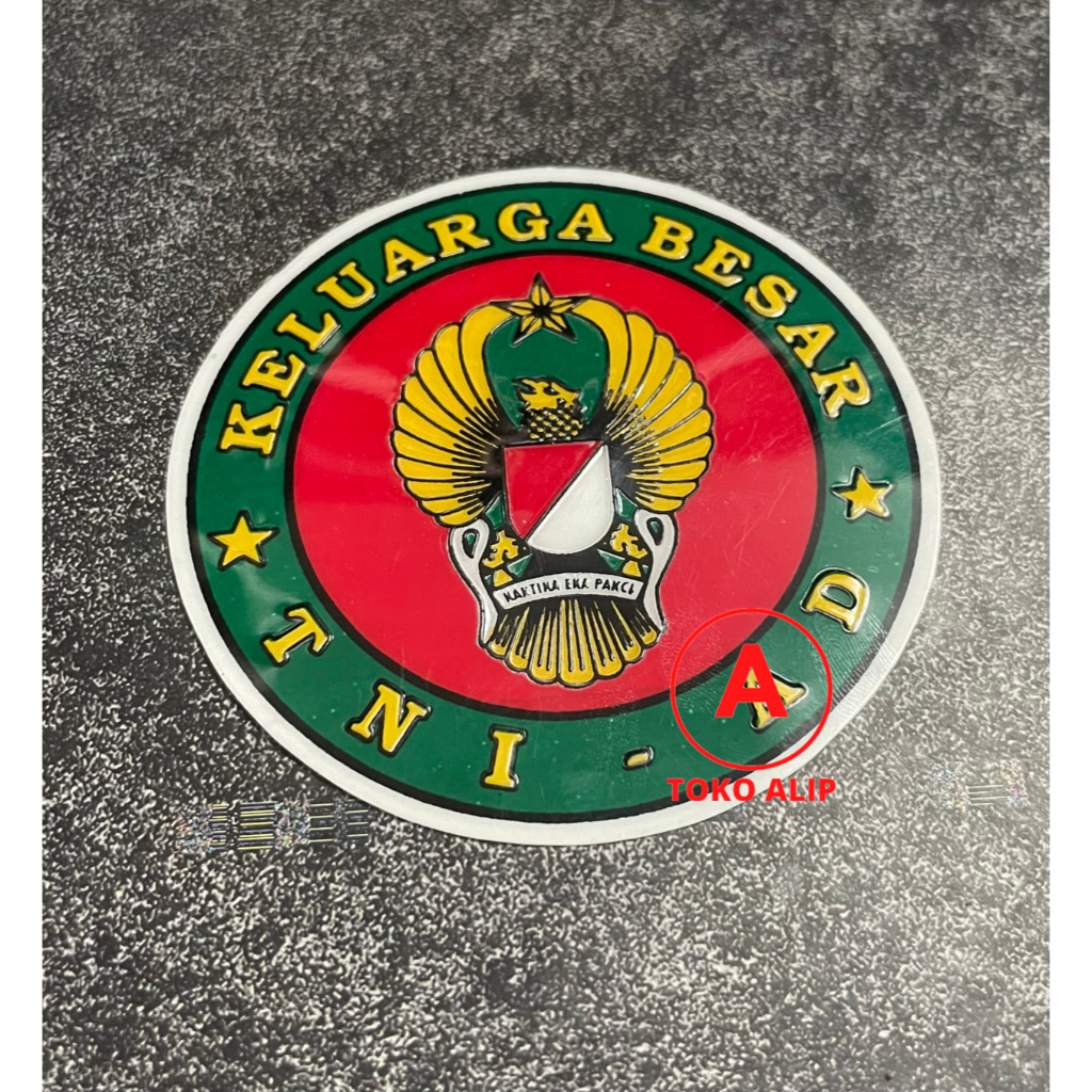 Sticker TNI AD Ekapaksi (Bulat) - Stiker Ekapaksi TNI AD- Sticker Mobil - Stiker
