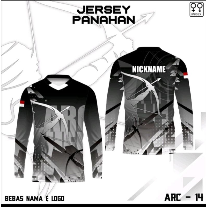 jersey panahan lengan panjang baju kaos panahan terbaru