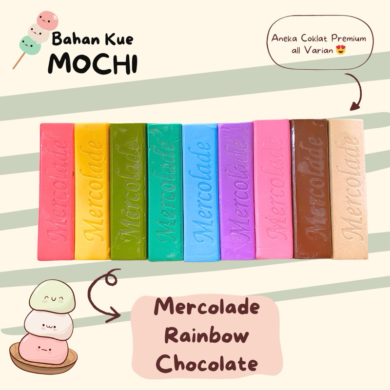 

Mercolade Cokelat Warna Warni / Mercolade Rainbow Compound / Coklat Warna Warni Blok -+165gr