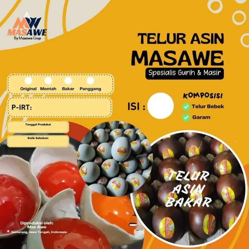 

TELUR ASIN MASAWE MASIR GRADE A & B ISI 10 BUTIR