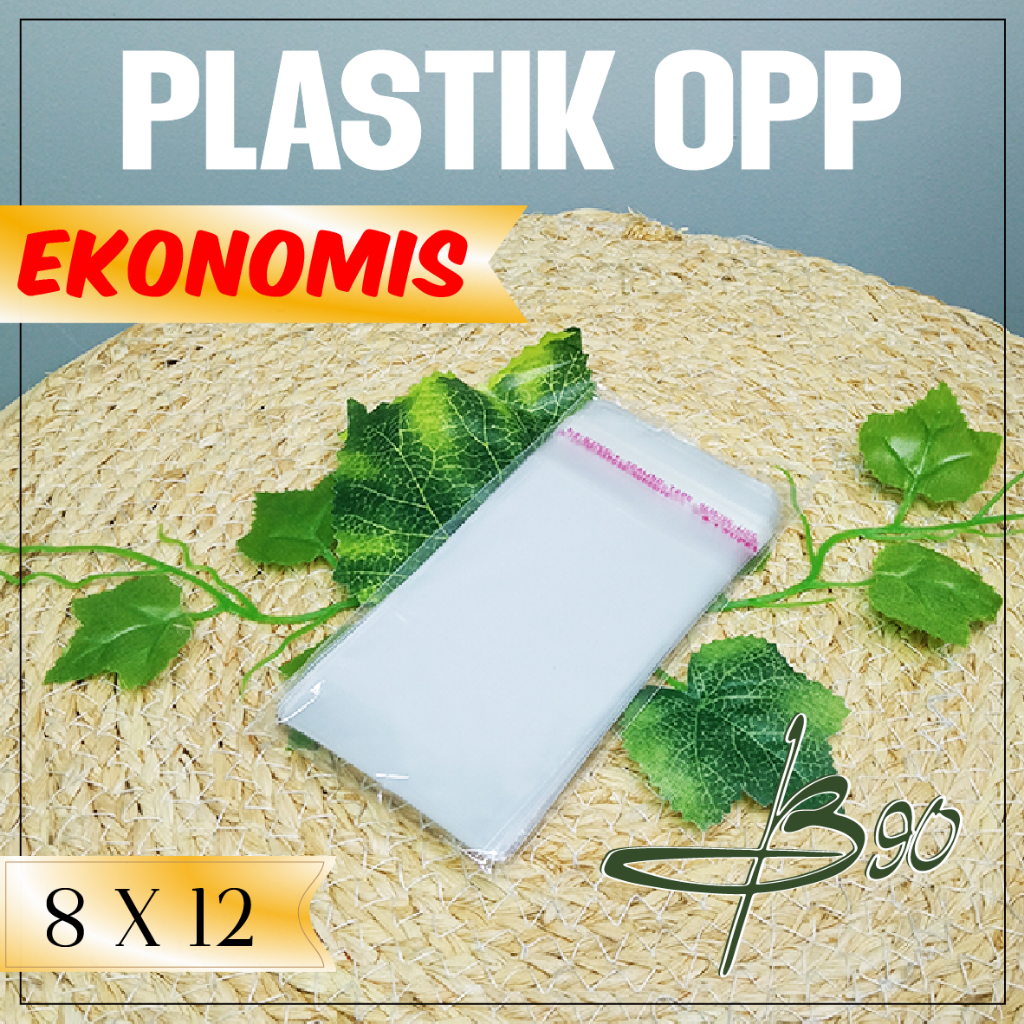 Plastik opp 8x12 cm / Kantong Plastik OPP Ekonomis / Plastik seal / Plastik 8x12 cm Isi 100 lembar