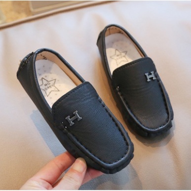 V 3302 SEPATU PANSUS IMPORT ANAK COWOK LAKI SLIP ON PANTOVEL BAHAN KULIT SINTETIS COKLAT HITAM BROWN