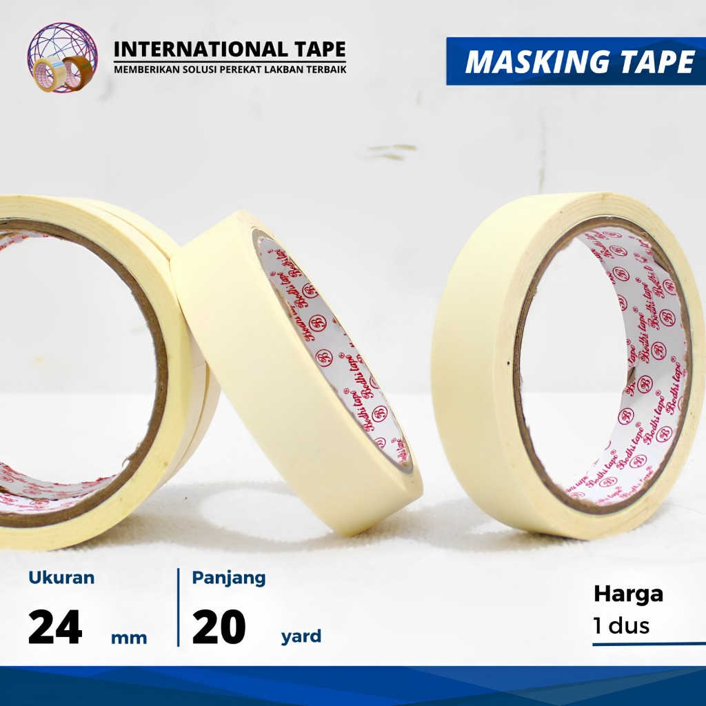 

YEN LAKBAN Kertas/Masking Tape Bodhi 24mm/48mm x 20 Yard Per Dus