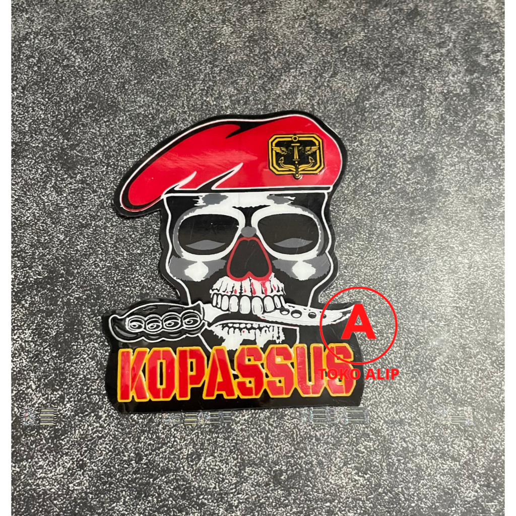 Sticker Kopassus (Skullo) - Stiker Kopassus - Sticker Mobil - Stiker