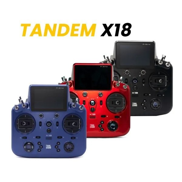 Remote Control FrSky Tandem X18 Transmitter Red Blue Black Remot Kontrol FrSky Tandem X18 Transmitte