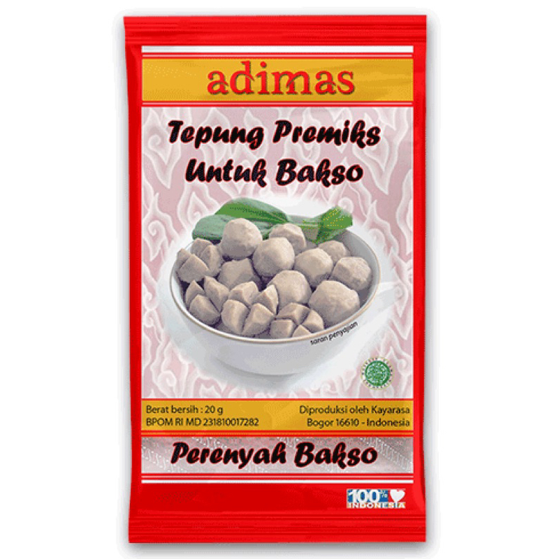 

adimas Perenyah Bakso 20 Gram ( isi 10 bks )