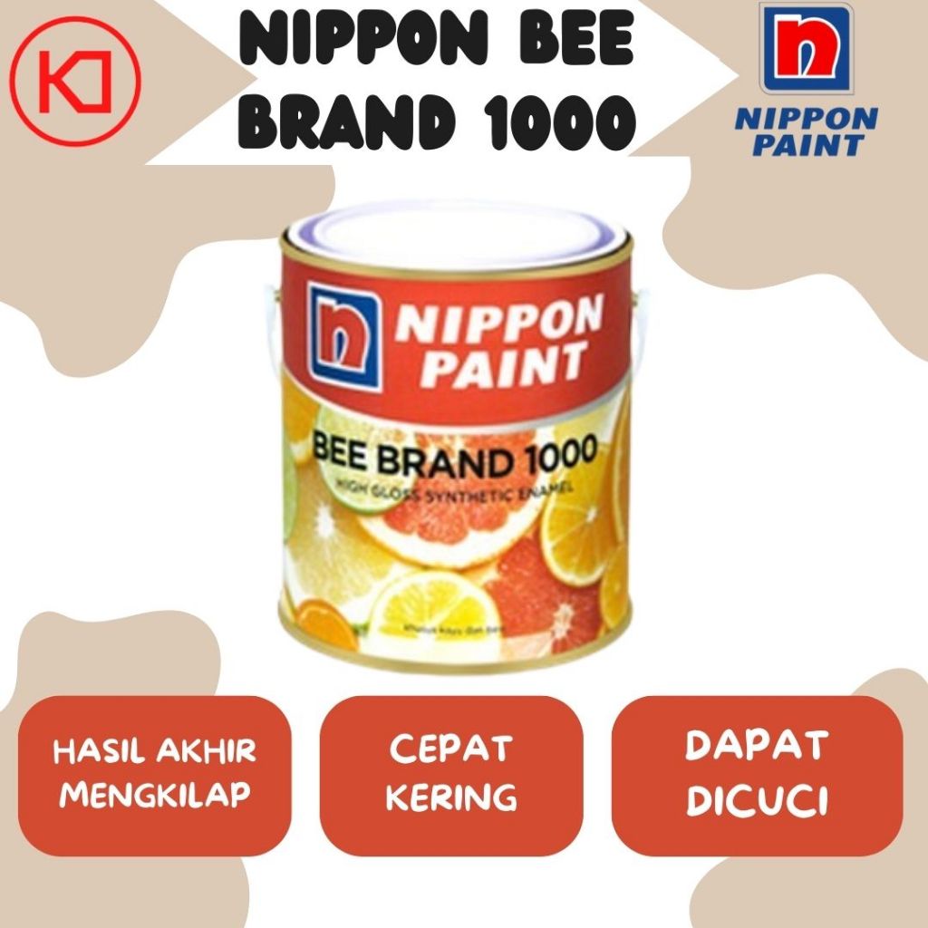 Nippon Paint Cat Besi&amp;Kayu Bee Brand 1000 1lt