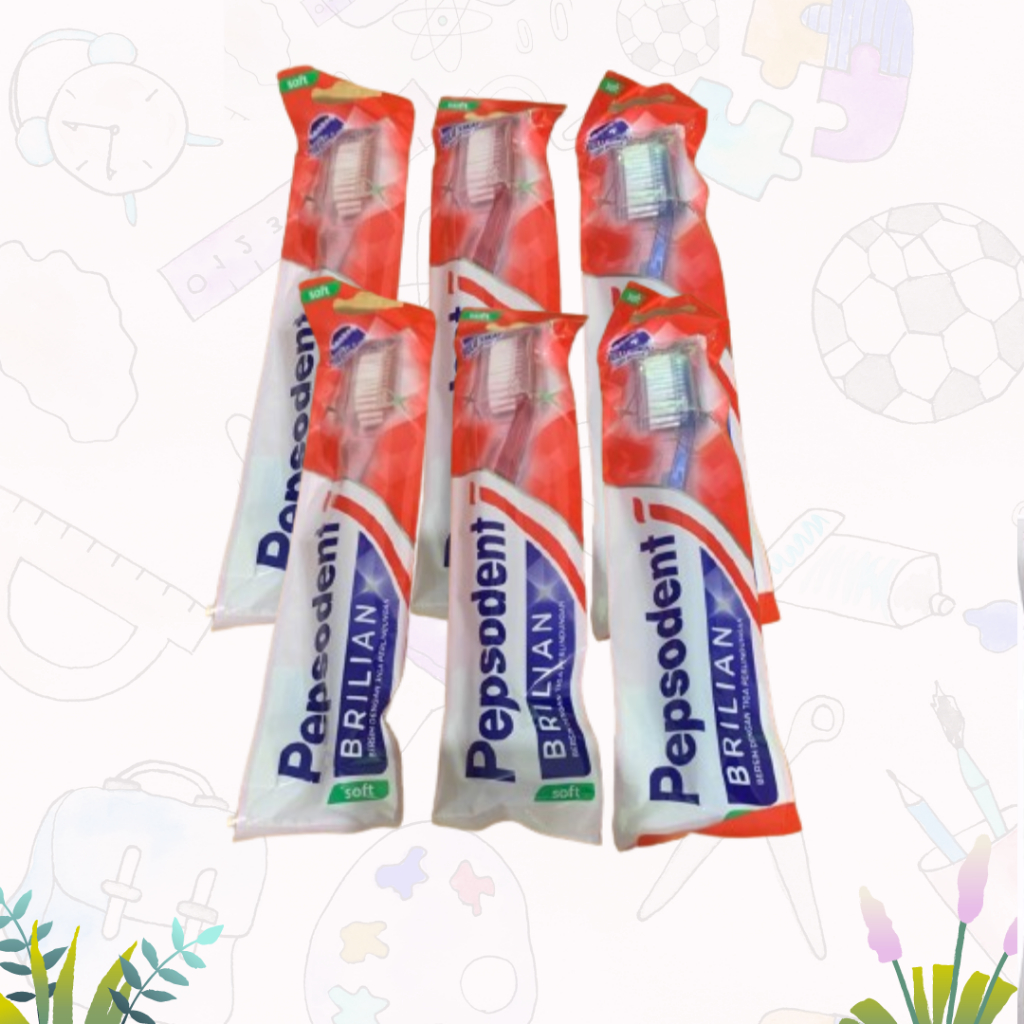 Pepsodent Brilian Soft / Sikat Gigi Pepsodent Brilian [ Pcs }