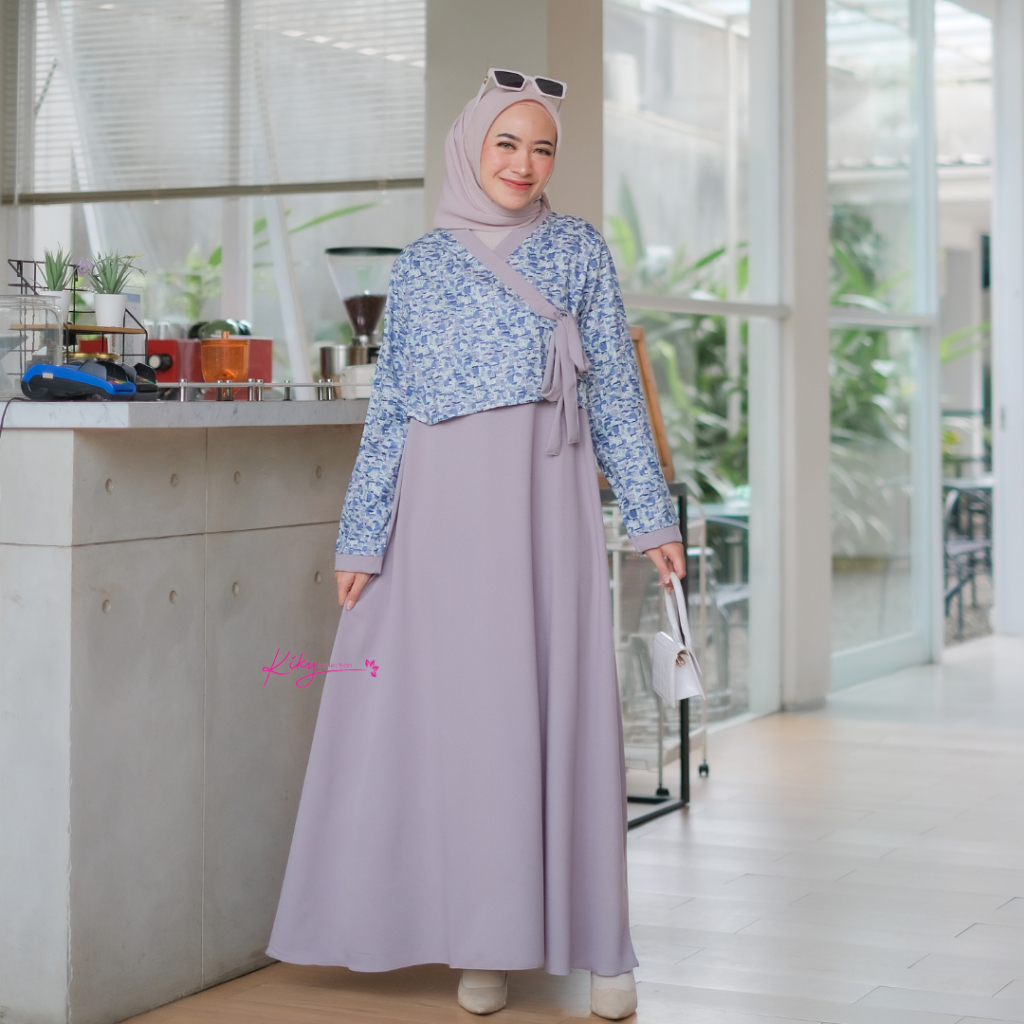 Gamis Remaja Terbaru Baju Muslim Katun Jepang Ity Creep Premium Model Hanbok Ld 98