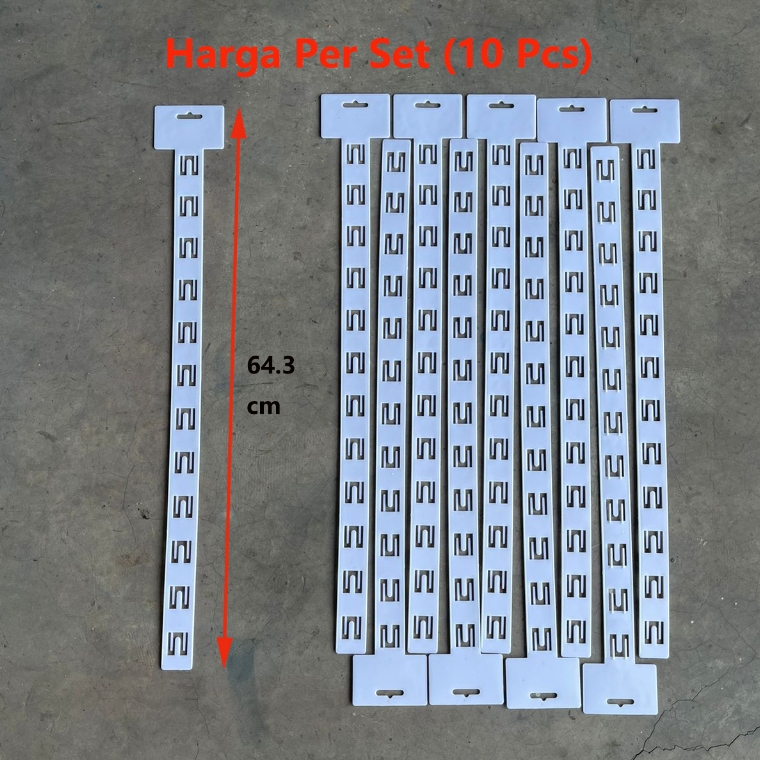 10pcs Clip Strip Display Makanan 64.3cm - Strip Klip 12clip Produk Supermarket - Snack Hanging Strip