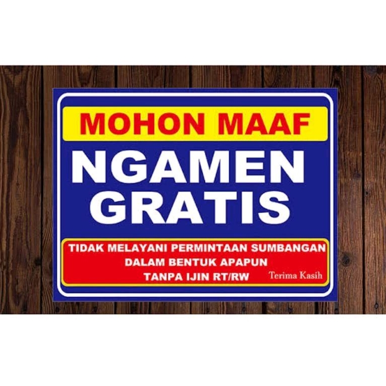 

stiker ngamen gratis himbauan ngamen gratis Sticker UKURAN A4 jumbo