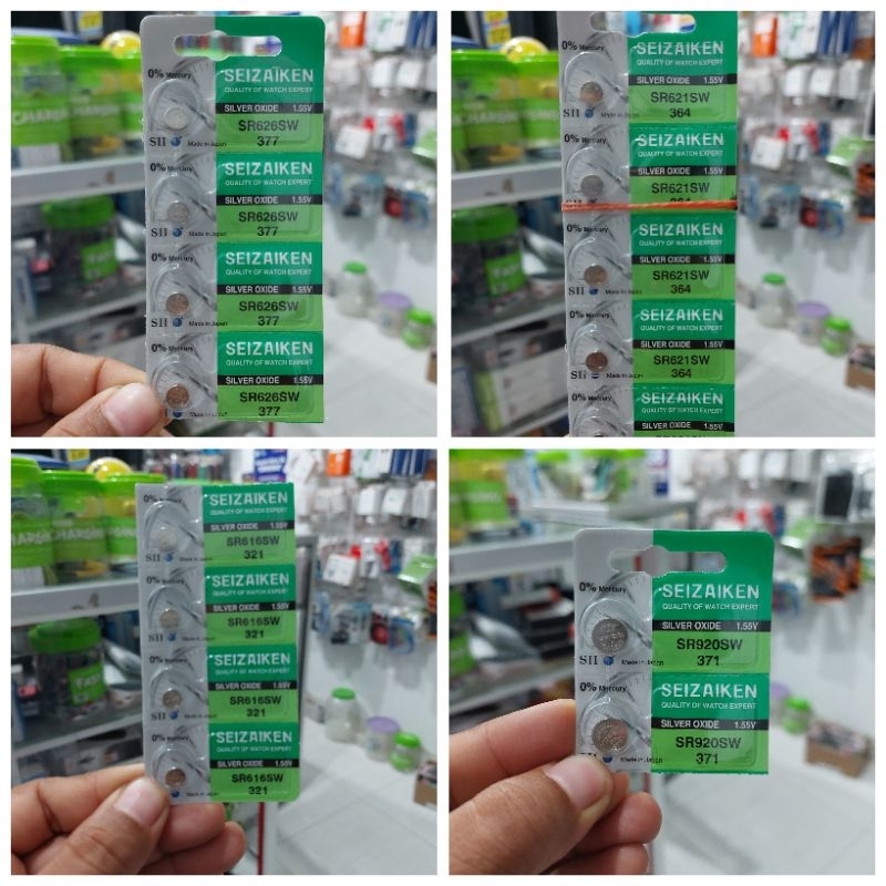 ORIGINAL Baterai Jam SEIZAIKEN SR616SW 321 SR621SW 364 SR626SW 377 SR920SW 371 JAPAN 1.55V Silver Ox