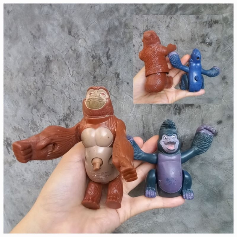 Figure set dpt 2pc Original McD Happy meal Gorilla + Kingkong Tarzan Ape
