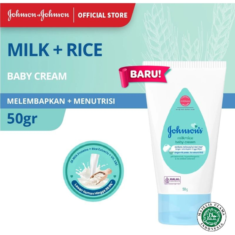 Johnson Milk + Rice Baby Cream 50g