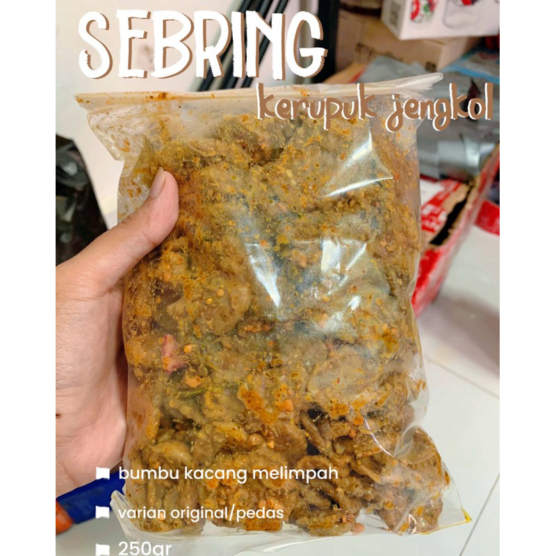 

SEBRING KERUPUK JENGKOL BUMBU KACANG 250gr