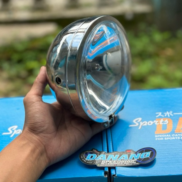 Batok L2G krum set Reflektor DAY 5,75 inch Kaca Bening Tebal + Bohlam Cocok Bahan Billed Biled CB GL