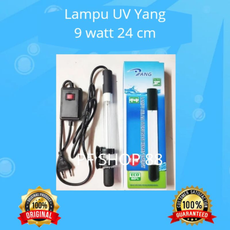 Lampu UV Yang 24 cm 9 watt sterilizer air akuarium