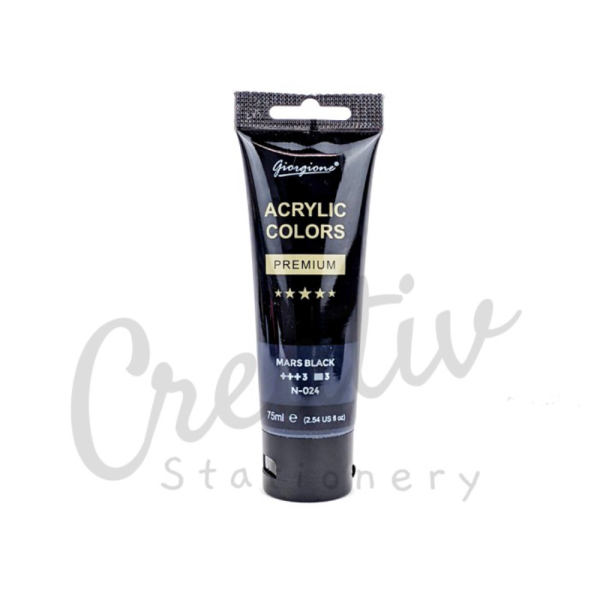 

Giorgione Acrylic Paint Color Cat Akrilik Lukis 75ML G-AC75 - Mars Black