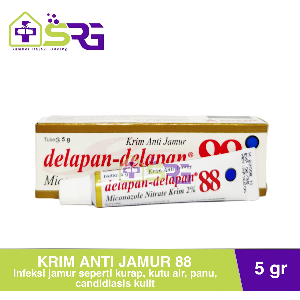 Krim 88 5 g - Krim Anti Jamur Delapan Delapan / Jamur / Gatal Jamur / Kurap / Panu