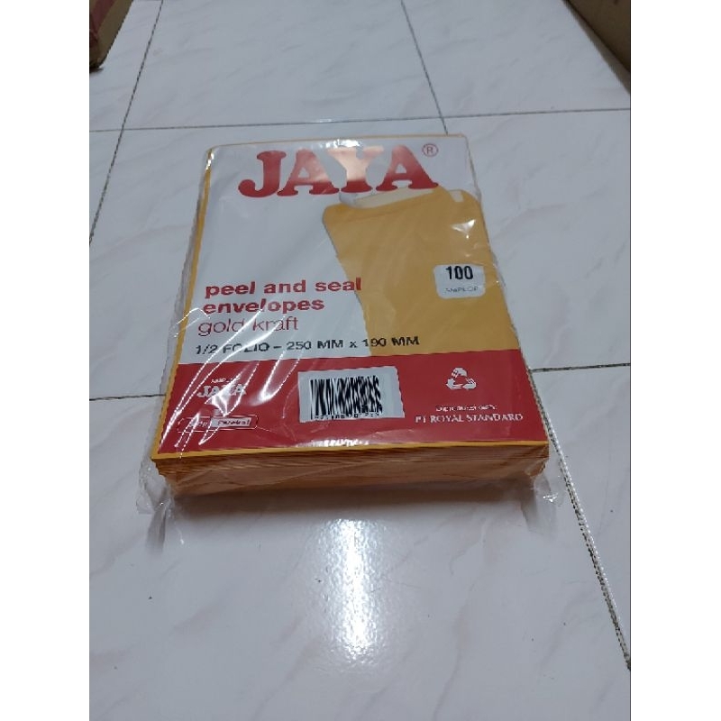 

Sy AMPLOP COKLAT 1/2 FOLIO MERK JAYA ADA LEMNYA