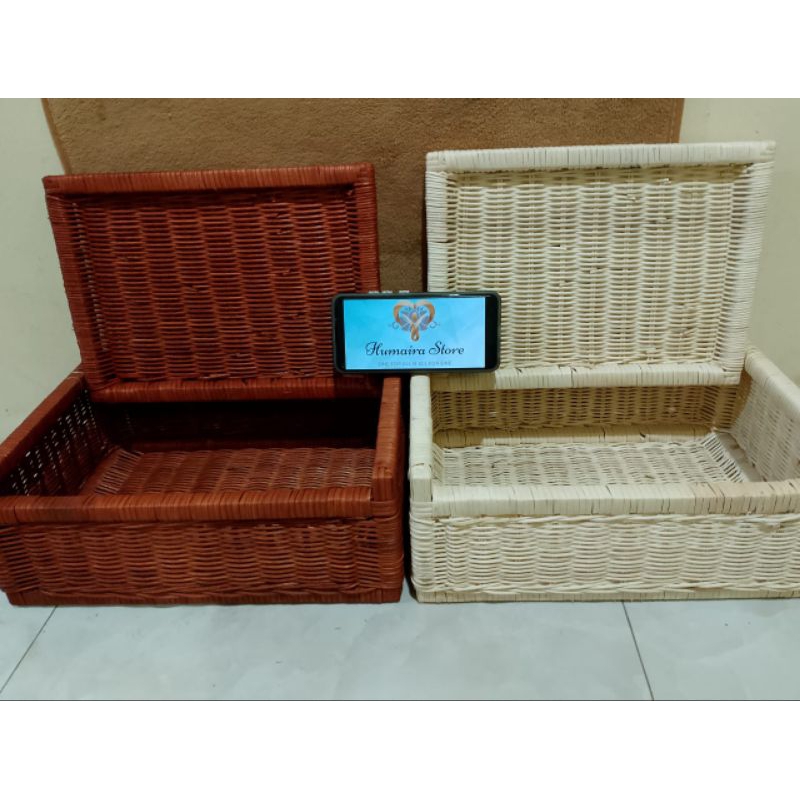 Keranjang rotan Box Peti / Box Laci / 35x25x13