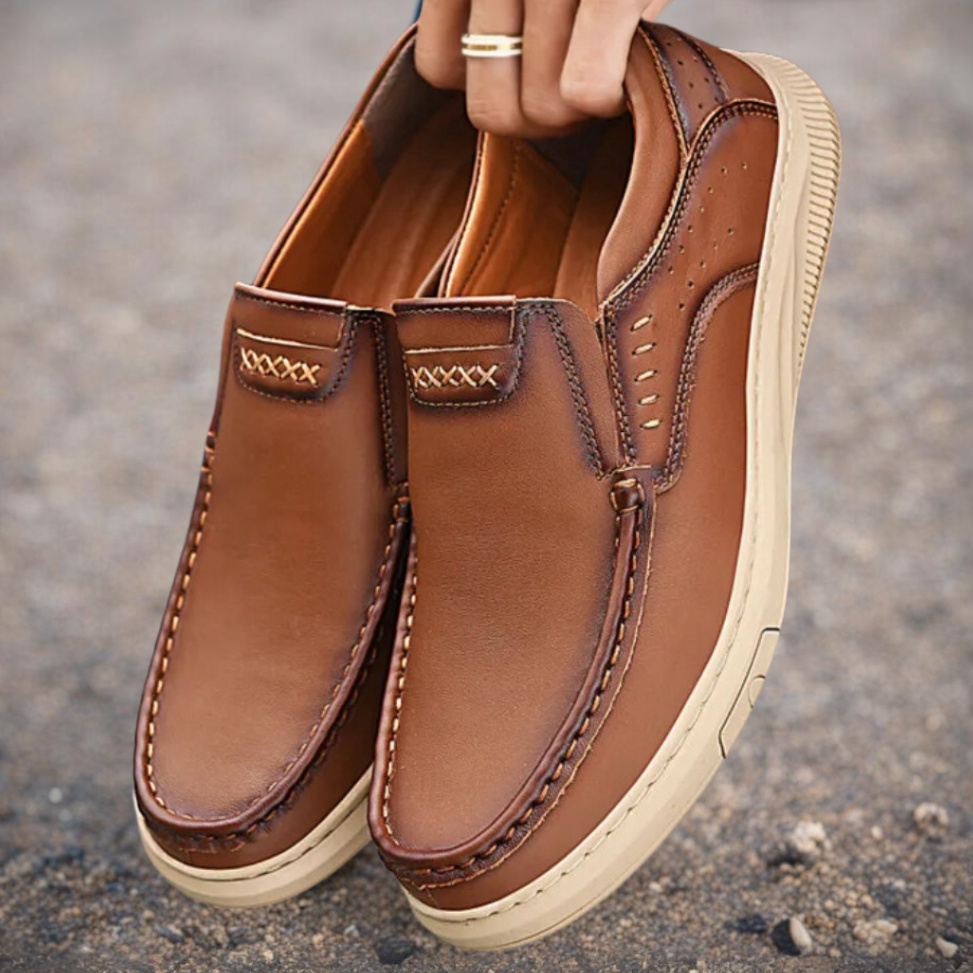 Hot Sell Sepatu pantofel kulit Prada Pria Dewasa Slip On Cassual Terbaru Original Terkini  Terlalris