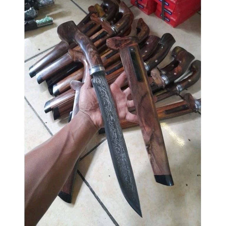golok sembelih pamor Damaskus