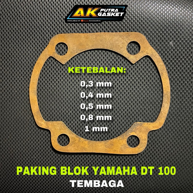 Paking Blok Yamaha DT100 Tembaga / Perpak Packing Gasket DT 100