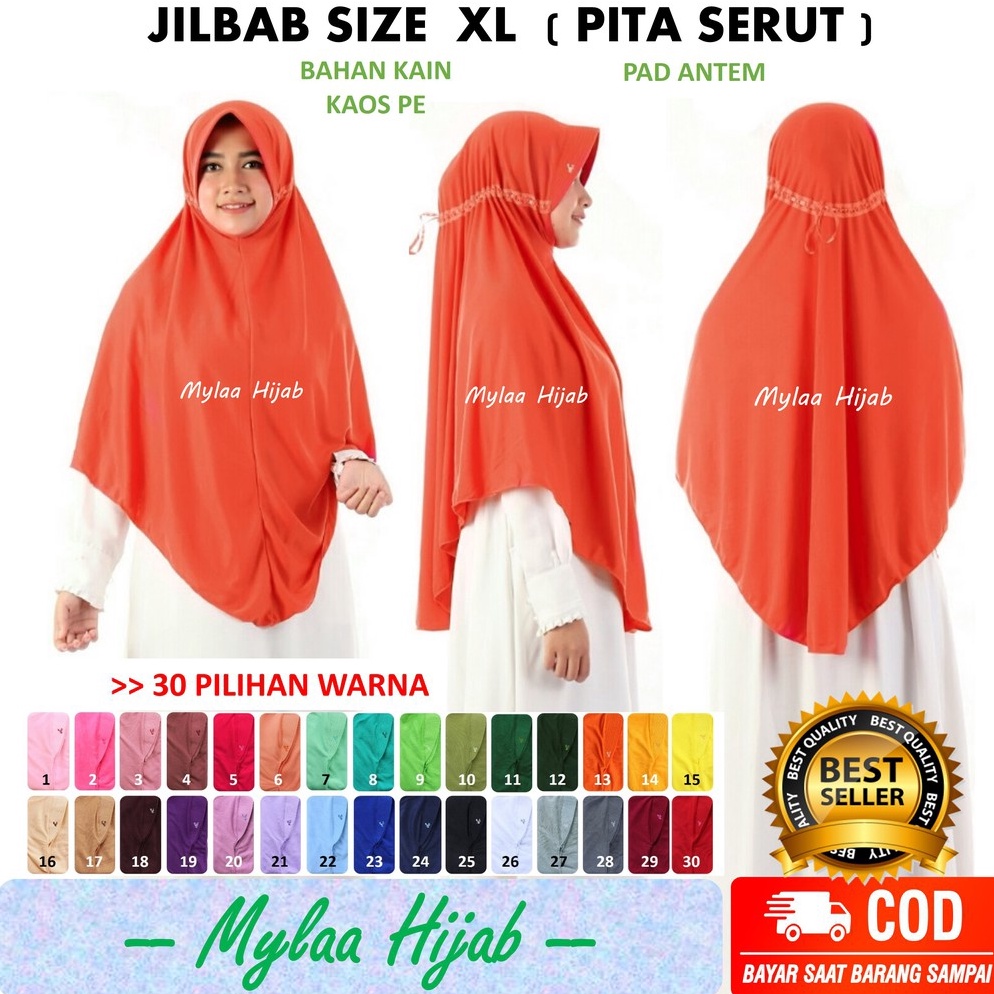 Tidak Diragukan JILBAB INSTAN BERGO kerudung hijab DEWASA size XL bahan kaos anak sekolah sprti raba