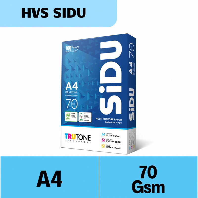 

HVS A4 70 SIDU A4 70GRM (1 RIM)