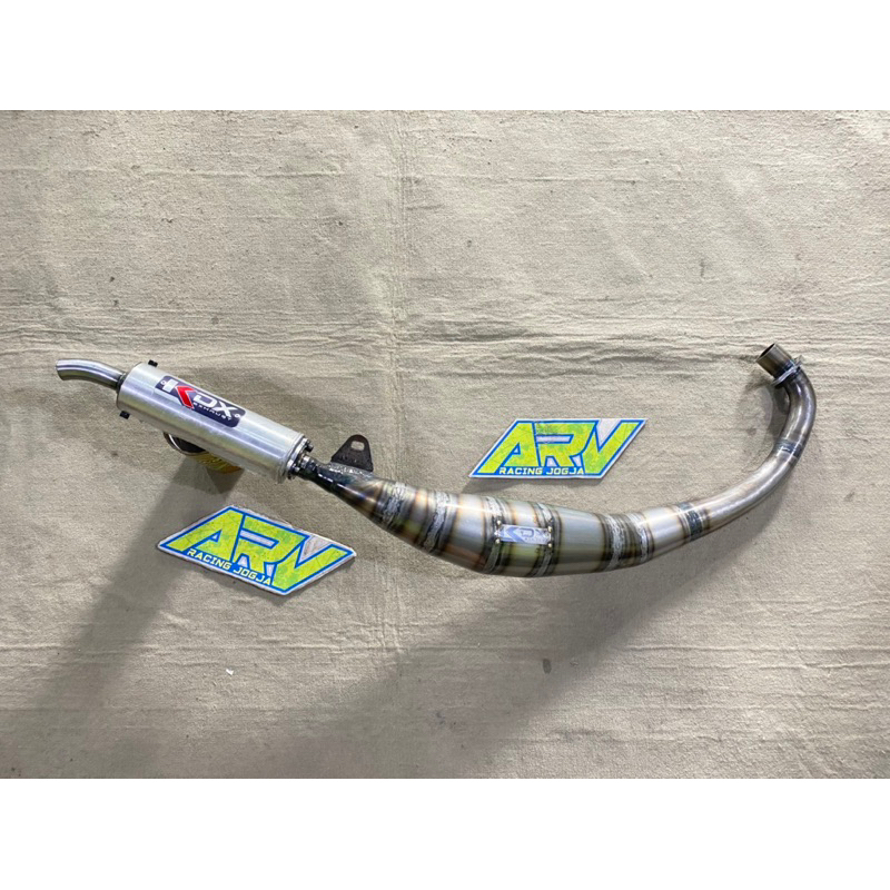 Knalpot KDX Satria Hiu Lumba Dot Samping Original Jogja