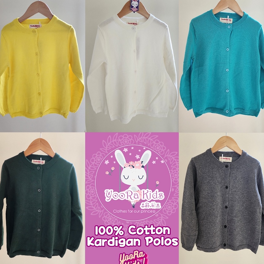 Surprise  Yoorakids cardigan Kardigan basic polos baju anak perempuan premium kualitas rajut sweater