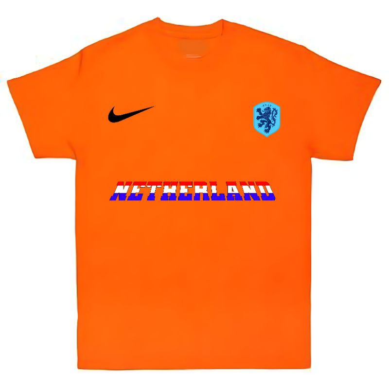 Kaos Pria Wanita Unisex Anak Dewasa Bukan Jersey Timnas Belanda Netherland Nederland Holland Dutch D