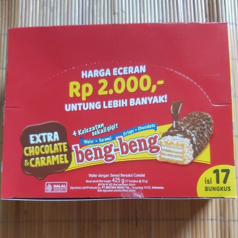 

Beng Beng Extra Chocolate & Caramel Isi 17 x 25 g (1 Pack)