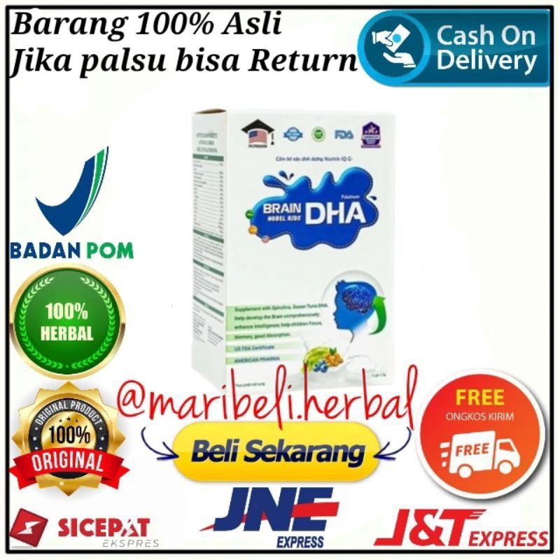 DHA Brain Kids Susu Vitamin Nutrisi Otak Anak Cerdas DHA Brain Kid Asli Dha Brain
